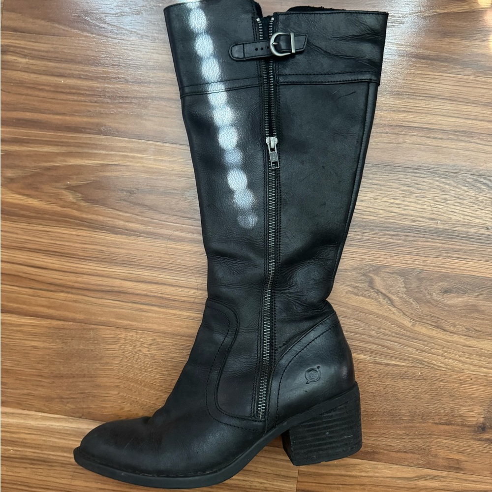 Born Black Heeled Boots